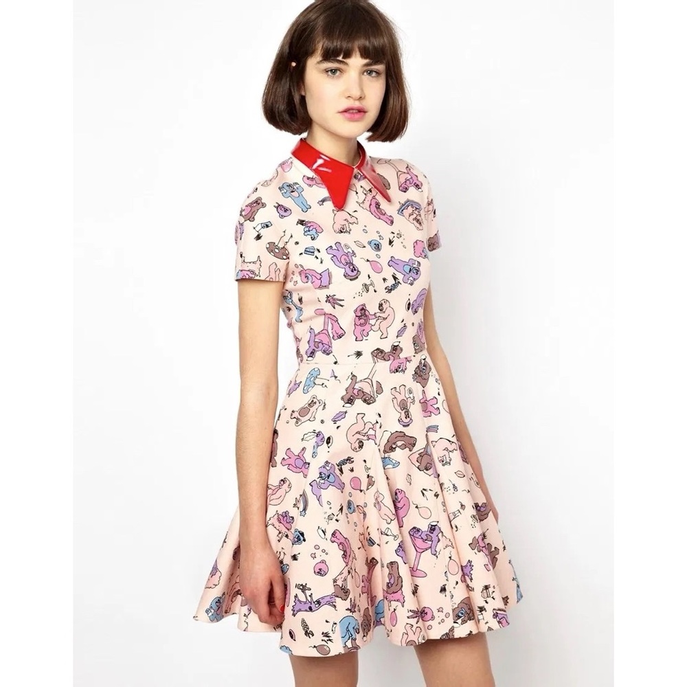 Antipodium Cry Baby Dress in Pink Picnic Print